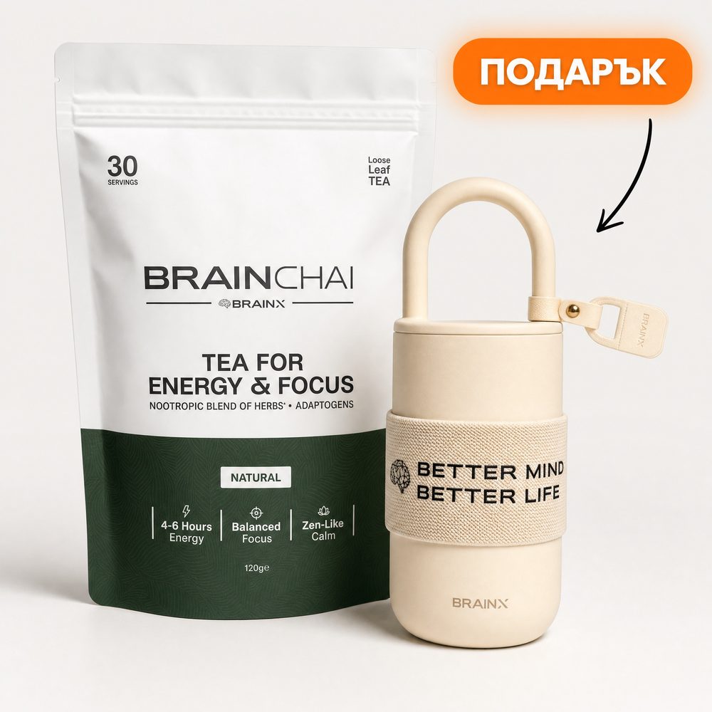 Brainchai с подарък термобутилка Champagne